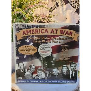 Radio Spirits America At War World War II 20 Audio Cassette Box Set New 20 Hours